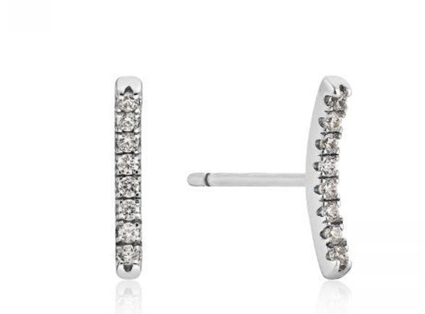 Ania Haie Shimmer Pave Bar Stud Earrings