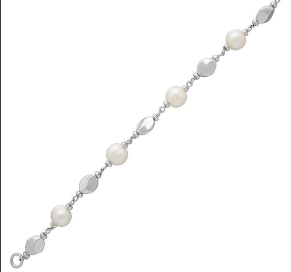 Dots and Dashes Freshwater Pearl Bracelet