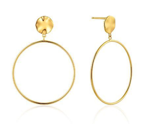 Ania Haie Ripple Front Hoop Earrings