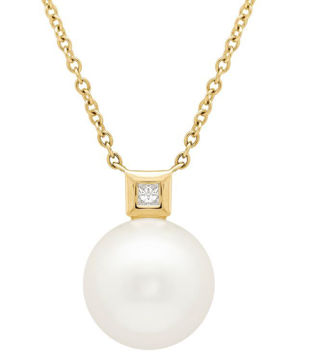 Luxe Cultured Pearl and Diamond Pendant
