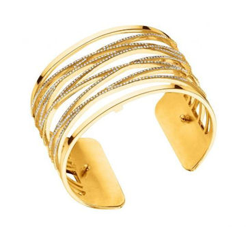 40mm Liens Cuff Bracelet in Yellow with Cubic Zirconia