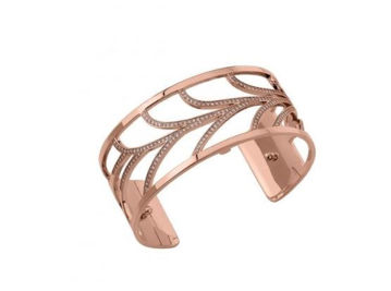 25mm Courbe Cuff Bracelet in Rose with Cubic zirconia