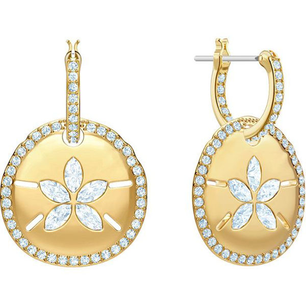 Ocean mini hoop sand coin earrings.
