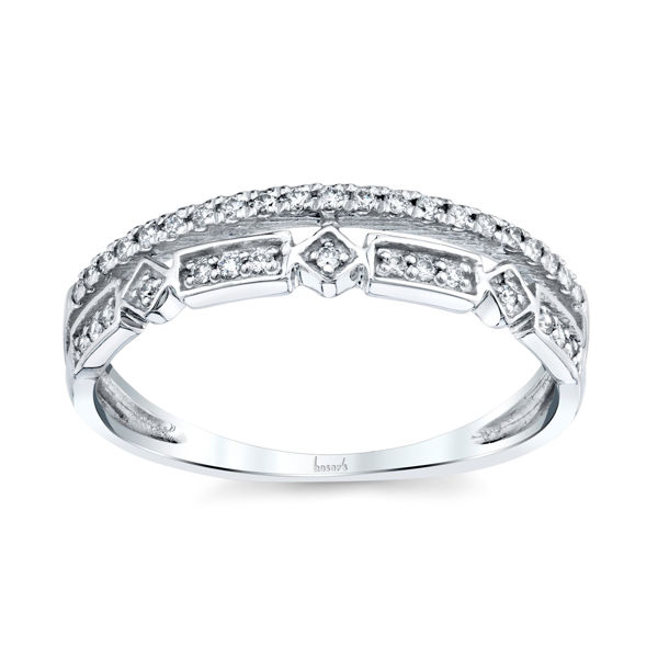 14kt White Gold Diamond Two in One Stackable Ring