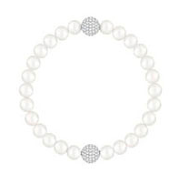 Remix White Crystal Pearl Bracelet