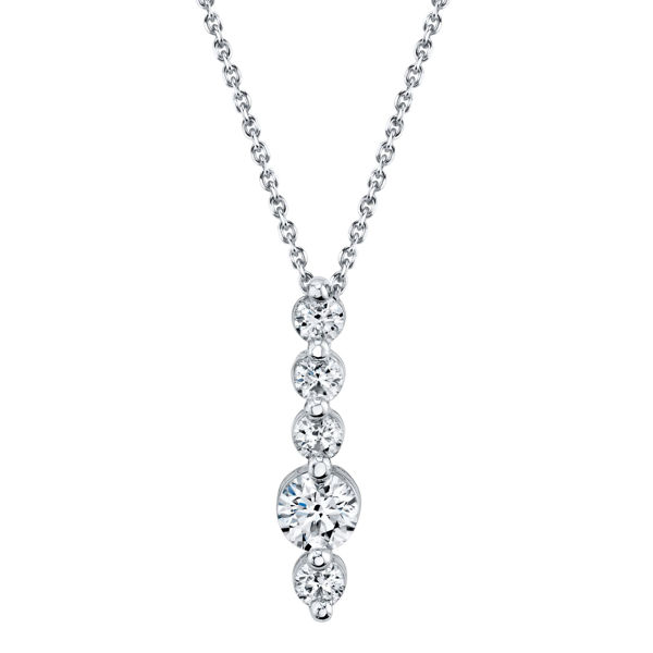 Interlocking Bar Diamond Pendant In 14K White Gold (1/2 Ct. Tw.) - Lambert  Jewelers