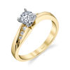 14kt Yellow Gold Curved Channel Set Engagement Ring