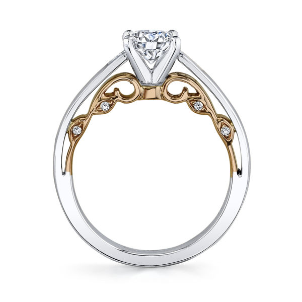 14kt White and Rose Gold Expressive Engagement Ring