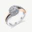 Picture of 14K White  and Rose Gold Bypass and Split Shank Setting for Diamond Ring