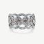 Picture of 14K White and Rose Gold Floral Diamond Band