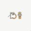 Picture of 18k Yellow Gold 0.20cttw Diamond Vendome Hoop Earrings