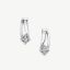 Picture of 14K Gold Small Round Prong Set in Square Setting with Double Swoosh Drop