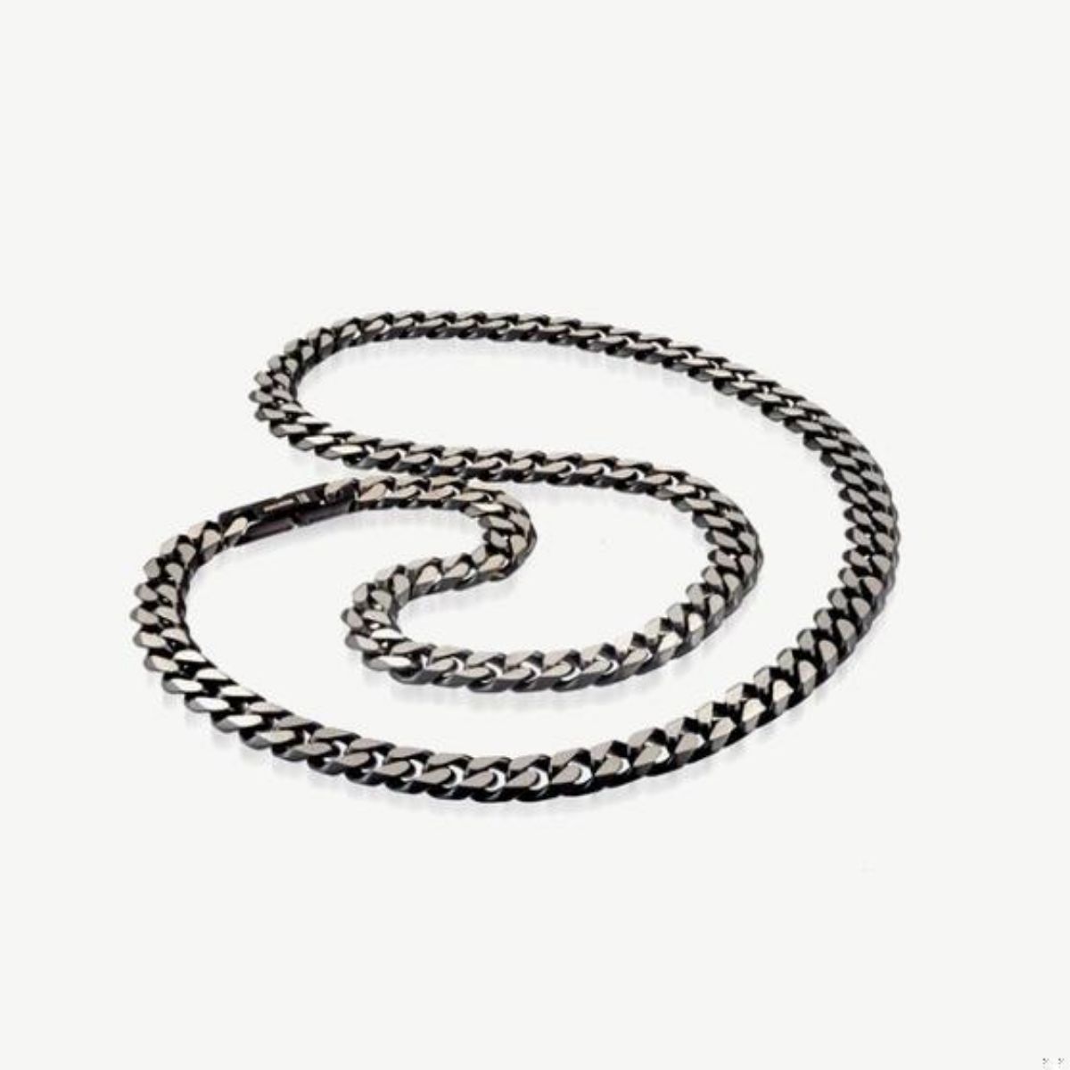 Picture of 24" Ion Plated Stainless Steel Diamond Cut Curb Chain with Matte Finish