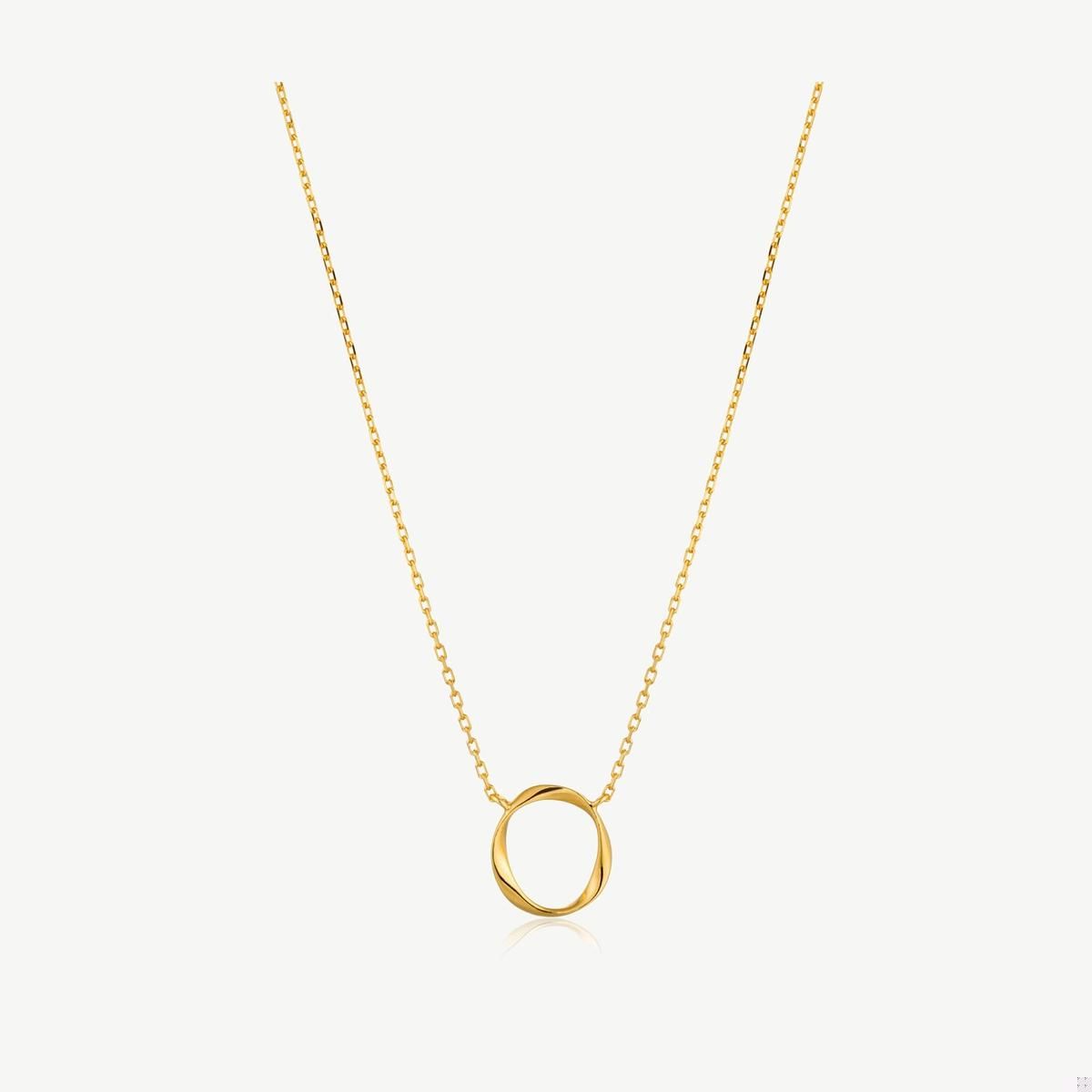 Picture of 14K Yellow Gold Plated Sterling Silver Swirl Necklace