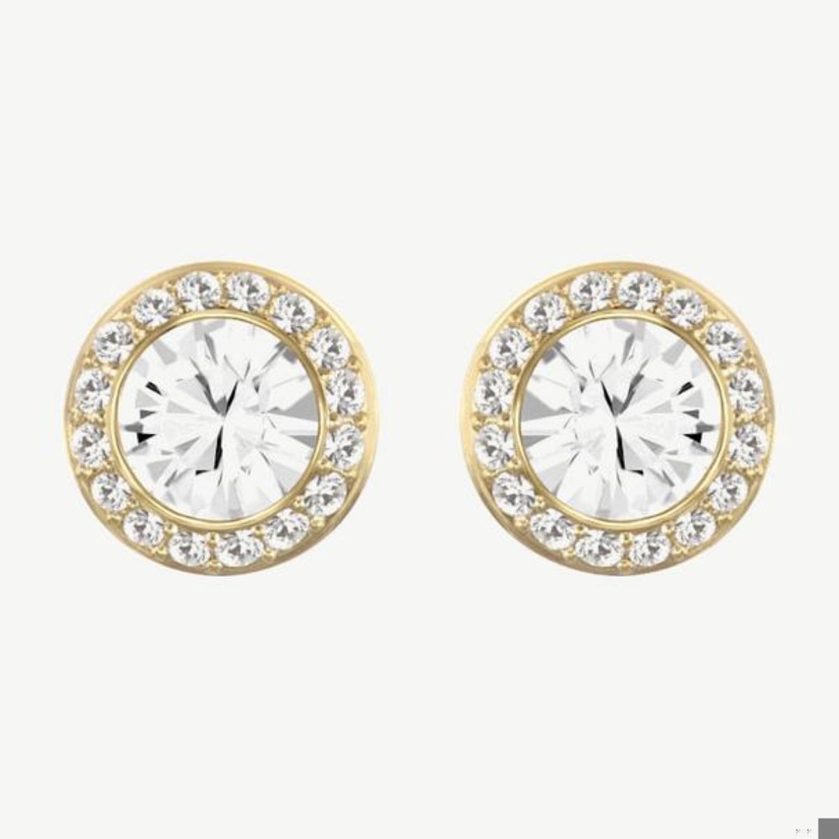 Picture of Swarovski  Angelic Stud Earrings - Large Center Crystal with Pave Halo