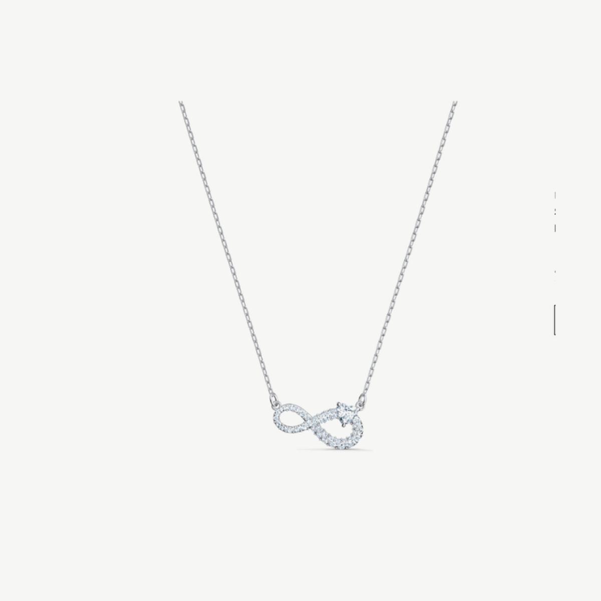 Picture of Swarovski Infinity Necklace with Heart and Crystal Infinity Symbol