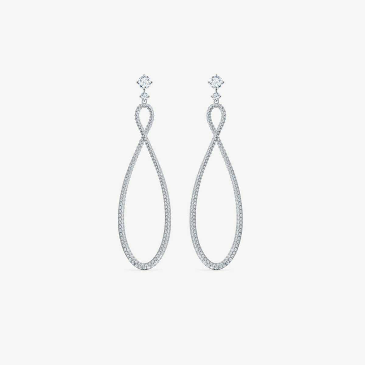 Picture of Swarovski Infinity Earrings with Pavé Clear Crystals