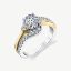 Picture of 14K Two Tone Bypass Split Shank Diamond Ring