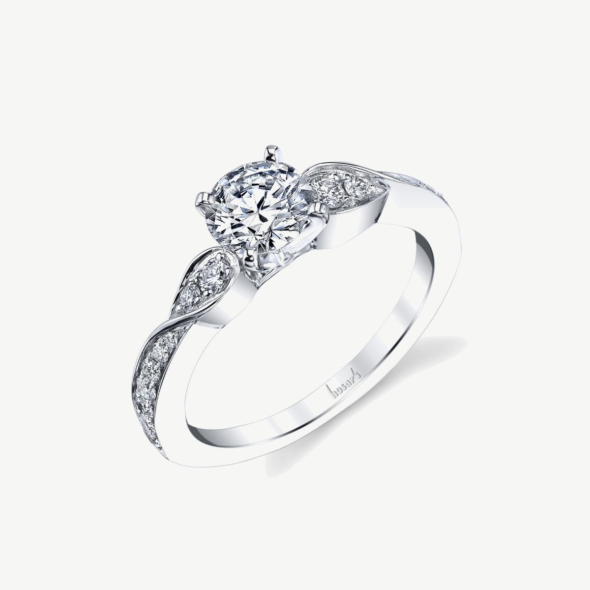 Picture of 14K White Gold Twist Diamond Ring