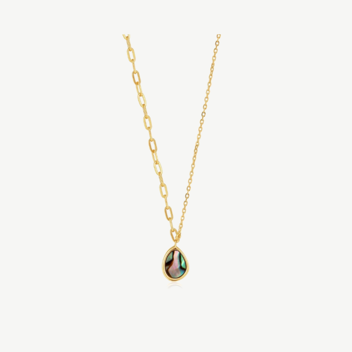 Picture of 14K Yellow Gold Plated Sterling Silver Tidal Abalone Necklace