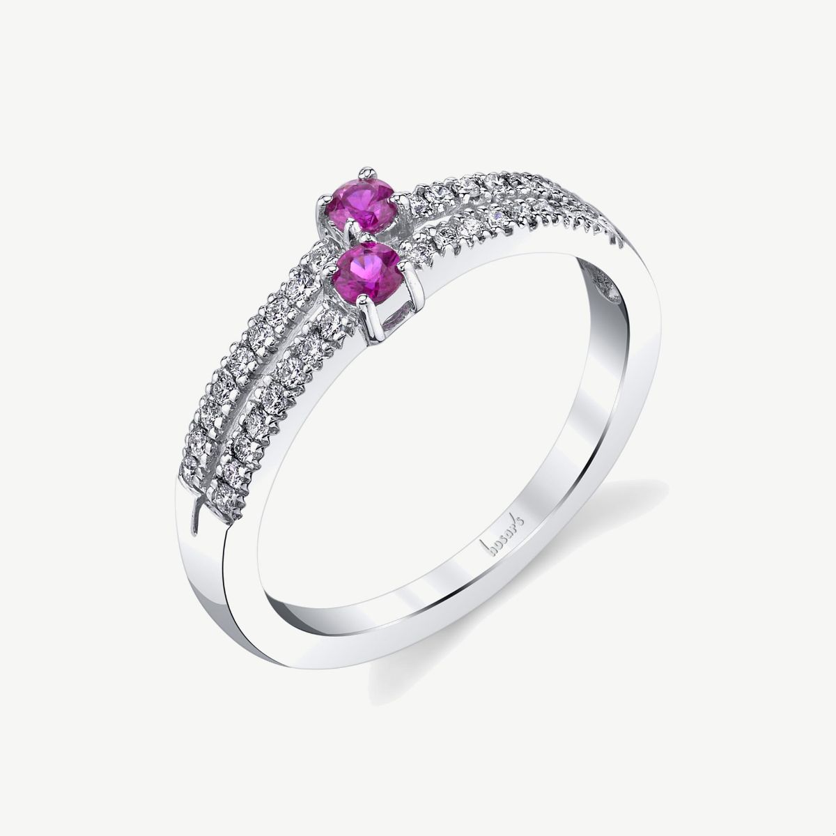 Picture of 14K White Gold Enchanting Blue Topaz and Diamond Halo Ring