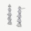 Picture of 14K Gold Diamond Dangle Earrings with Graduated Prong Set Rounds