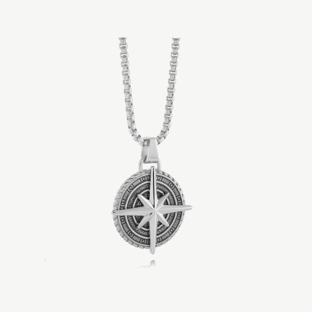 Picture of 22" Ion-Plated Stainless Steel North Star Pendant Necklace