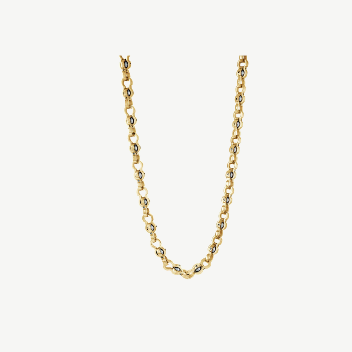 Picture of ORB Necklace with U-Shaped Ball and Hexagon Lobster Clasp
