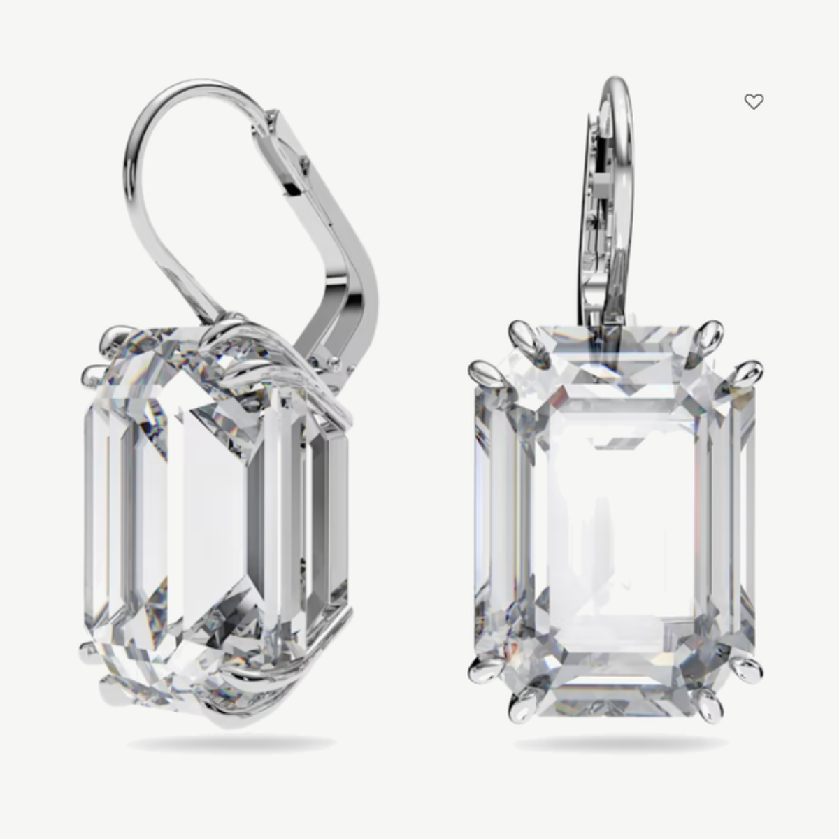 Picture of Swarovski Millenia Octagon Clear Crystal Drop Earrings