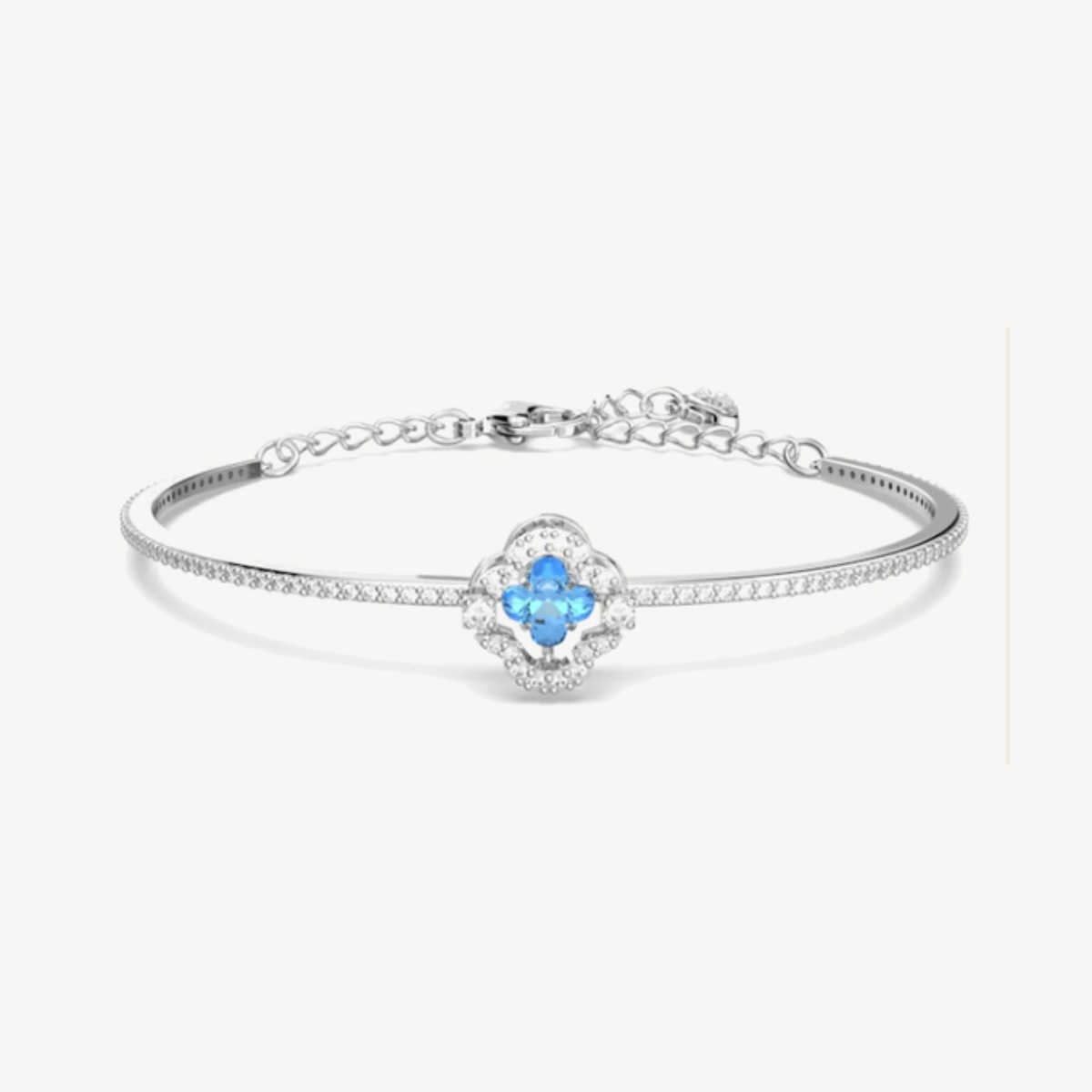 Picture of Swarovski Sparkling Dance Bangle with Floating Blue Crystal