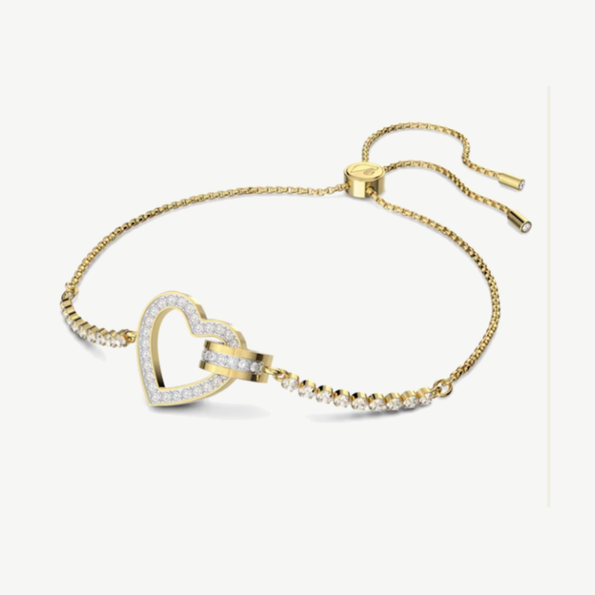 Picture of Swarovski Lovely Interlocking Heart and Circle Pavé Bracelet