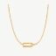 Picture of 14K Yellow Gold Plated Sterling Silver Glam Interlock Necklace