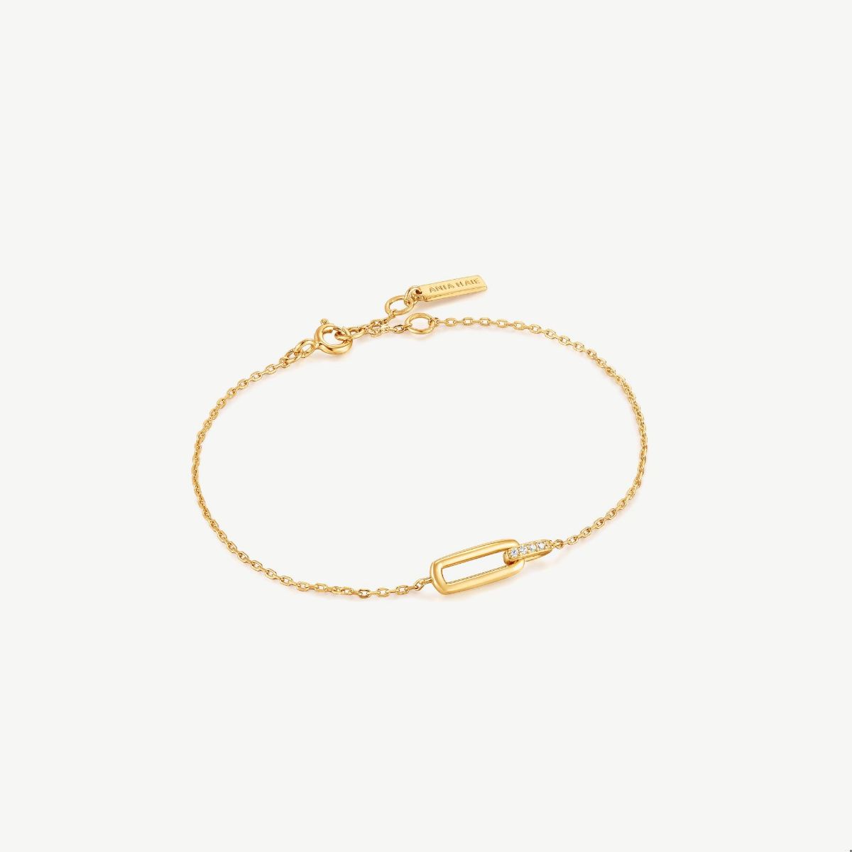 Picture of 14K Yellow Gold Plated Sterling Silver Bold Single Link Bracelet