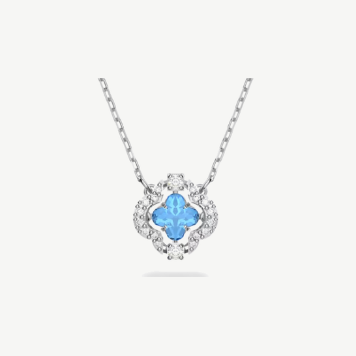 Picture of Swarovski Sparkling Dance Necklace with Blue Clover Center