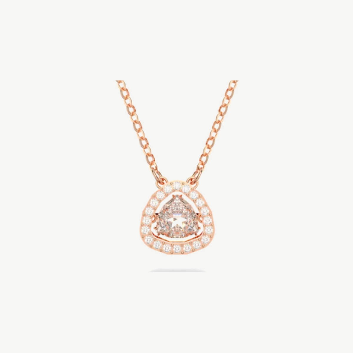 Picture of Swarovski Millenia Necklace with Clear Trilliant-Cut Stone and Pavé