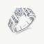 Picture of 14K White Gold Bar-Set Vertical Column Tapered Diamond Ring