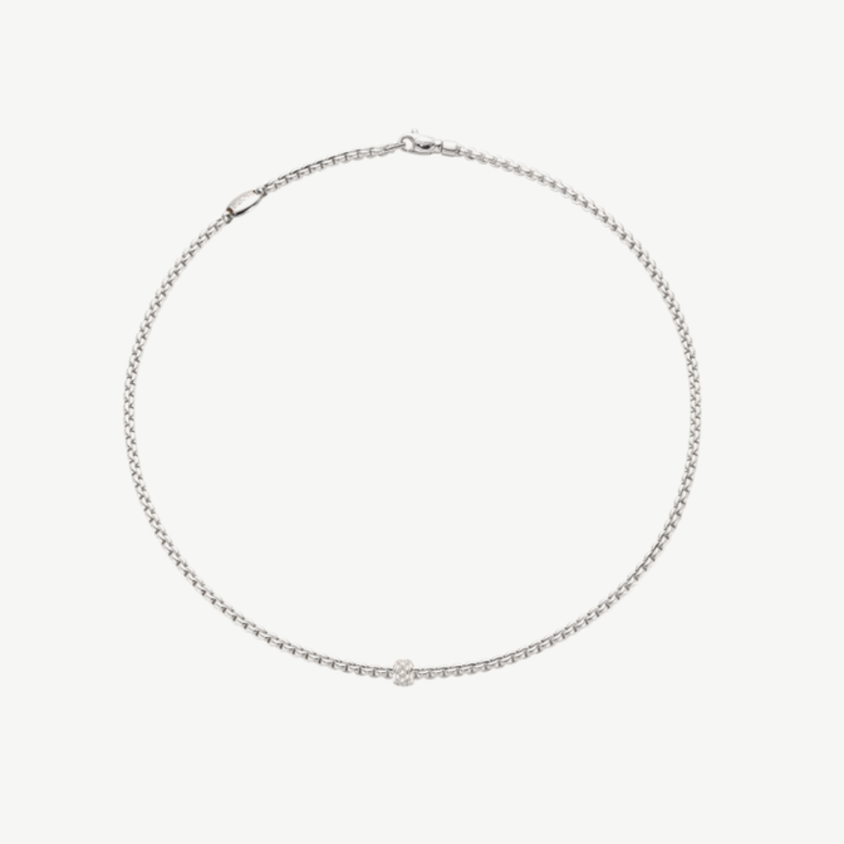 Picture of FOPE EKA 18K Gold Necklace with White Diamond Pavé Rondel